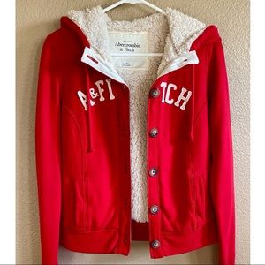 Abercrombie Sherpa lined sweatshirt